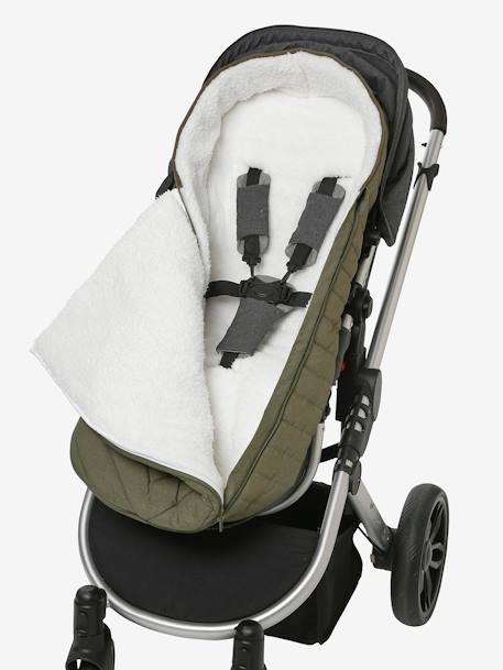 Padded Pushchair Cover night blue+sage green - vertbaudet enfant 