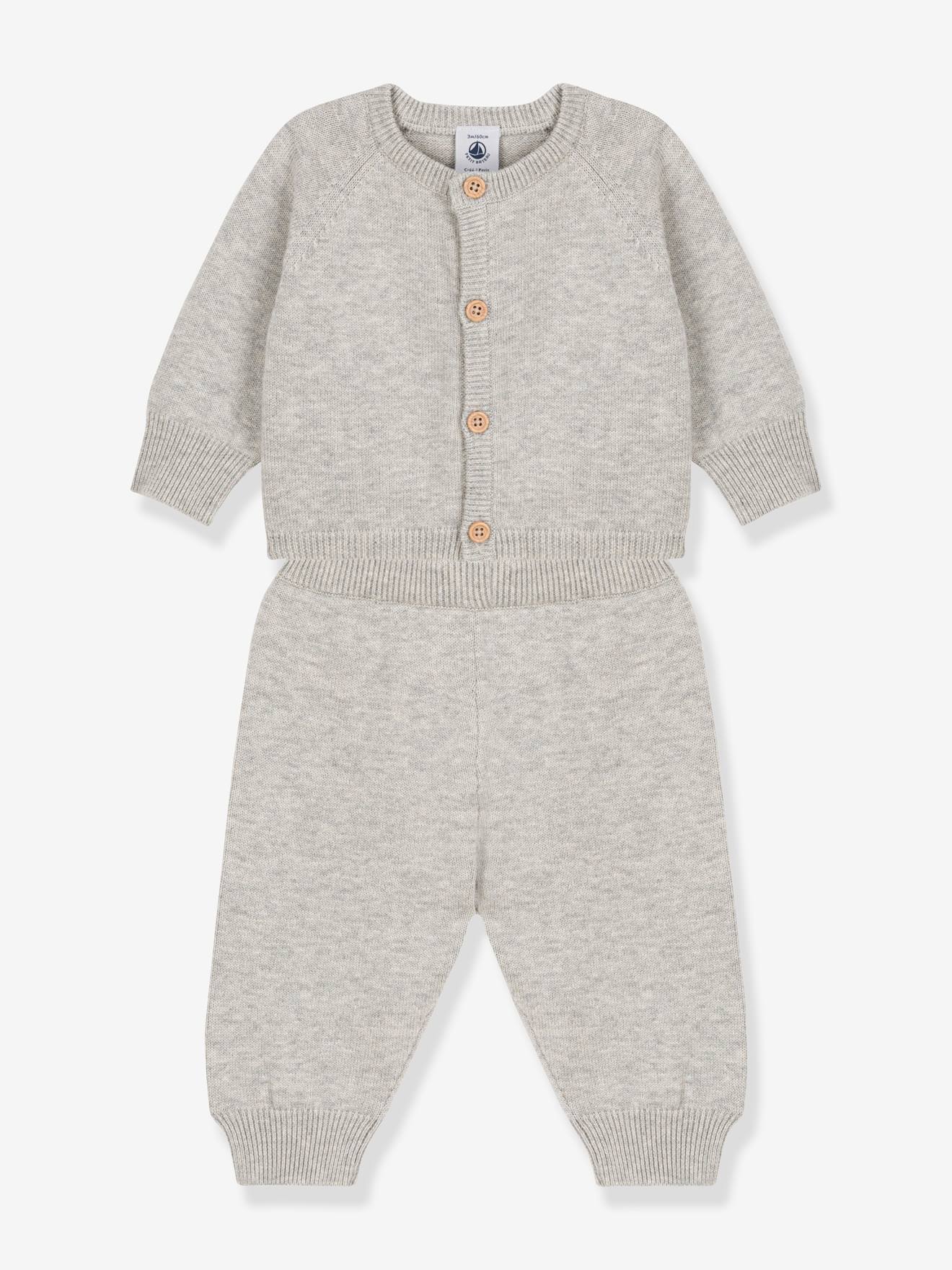 Petit Bateau Baby 2-teiliges Set – Unisex, Aus Baumwolle, Mit Rundkragen Und Langarm