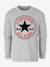 Long Sleeve Top for Children, Chuck Patch by CONVERSE grey - vertbaudet enfant 