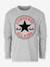 Long Sleeve Top for Children, Chuck Patch by CONVERSE grey+white - vertbaudet enfant 