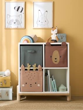 -Lot de 3 bacs de rangement animaux GREEN FOREST