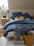 Parure housse de couette enfant et taie d'oreiller en gaze de coton bleu+rose+vert émeraude - vertbaudet enfant 