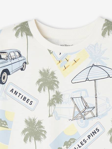 T-Shirt with 'Juan Les Pins' Inscription, for Boys printed white - vertbaudet enfant 