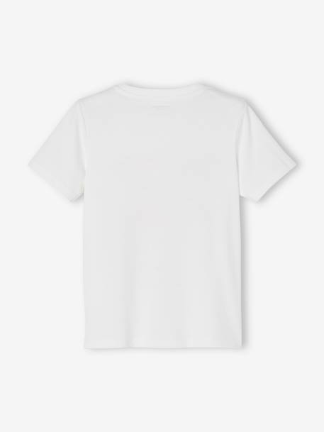 T-Shirt with Motif, for Boys BLUE MEDIUM SOLID WITH DESIGN+white - vertbaudet enfant 
