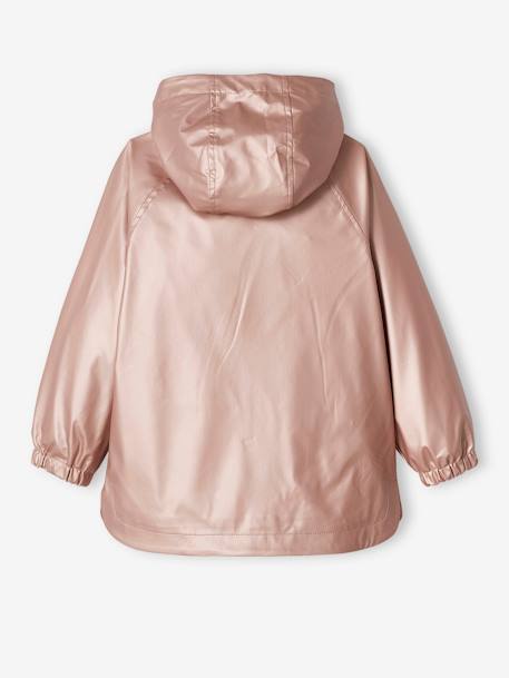 Metallised Raincoat with Hood, for Girls rose - vertbaudet enfant 