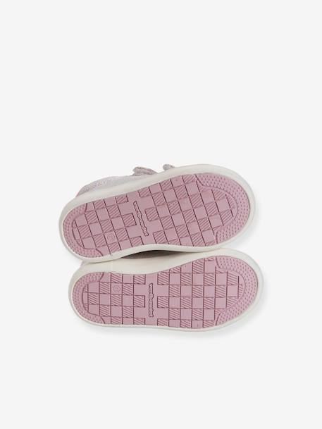 Touch-Fastening Trainers in Canvas for Baby Girls multicoloured+printed pink+printed violet+White - vertbaudet enfant 