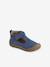 Soft Leather Pram Shoes for Babies, Designed for Crawling denim blue - vertbaudet enfant 