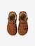Leather Sandals with Touch Fastening Strap, for Baby Boys camel - vertbaudet enfant 