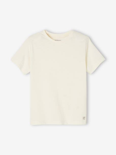 T-shirt garçon personnalisable manches courtes aubergine+blanc+BLEU+jaune pâle+mangue+sauge - vertbaudet enfant 