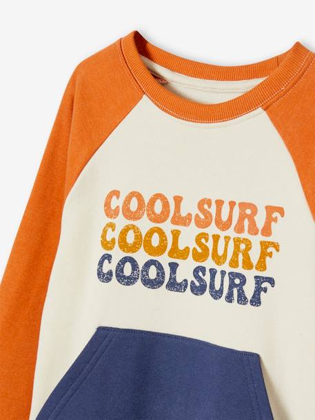 Sweat 'cool surf' garçon effet colorblock multicolore - vertbaudet enfant 