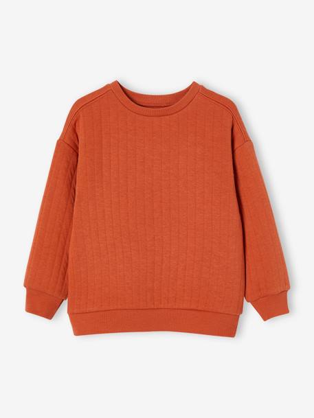Padded Sweatshirt for Boys terracotta - vertbaudet enfant 