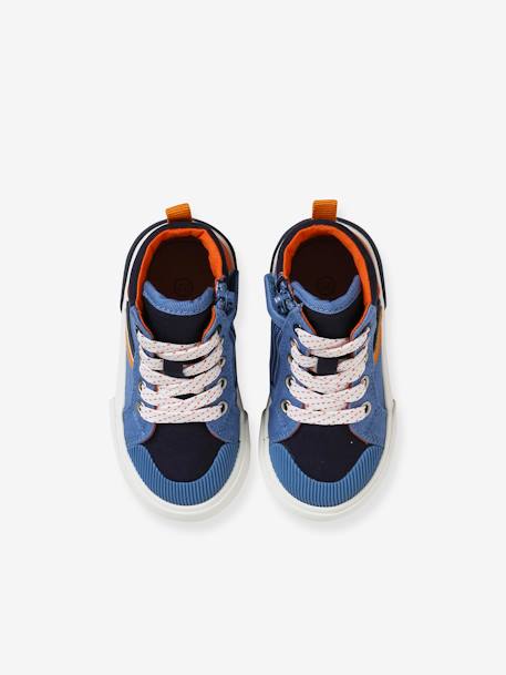 Trainers with Laces & Zips for Babies blue - vertbaudet enfant 