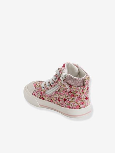 High-Top Trainers with Laces & Zips for Babies rose - vertbaudet enfant 