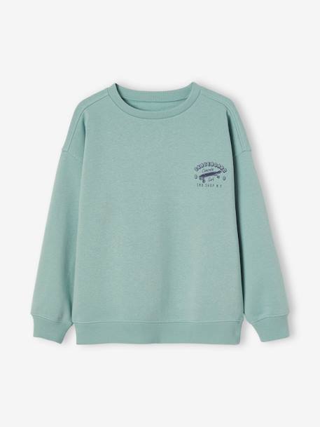 Sweatshirt with Chest Motif for Boys - mint green, Boys