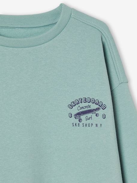 Sweatshirt with Chest Motif for Boys - mint green, Boys