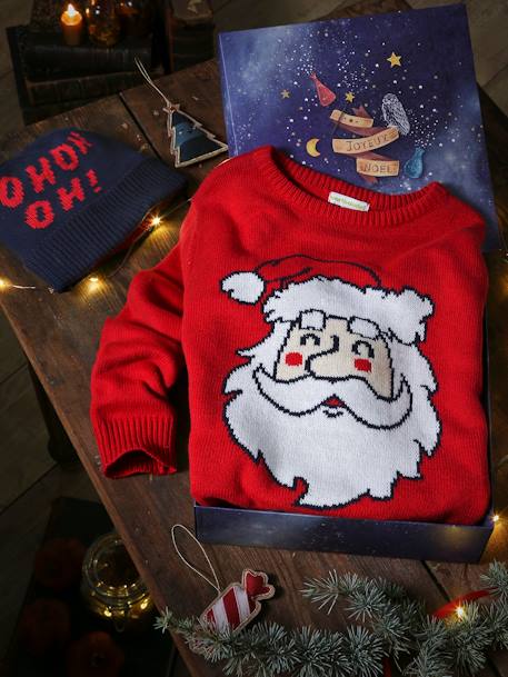 Christmas Gift Box, Fun Jumper & Beanie for Boys  - vertbaudet enfant 