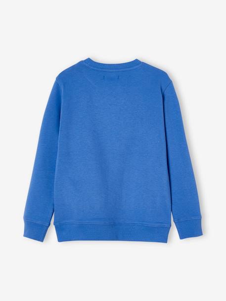 Sweatshirt with Round Neckline & Motif, for Boys blue+red - vertbaudet enfant 