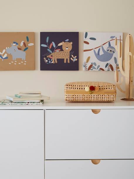Pack of 3 Canvases, JUNGLE PARADISE Beige - vertbaudet enfant 