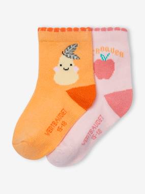 -Pack of 2 Pairs of "Fruit" Socks for Babies