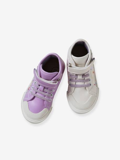 High Top Trainers for Girls, Designed for Autonomy lilac - vertbaudet enfant 