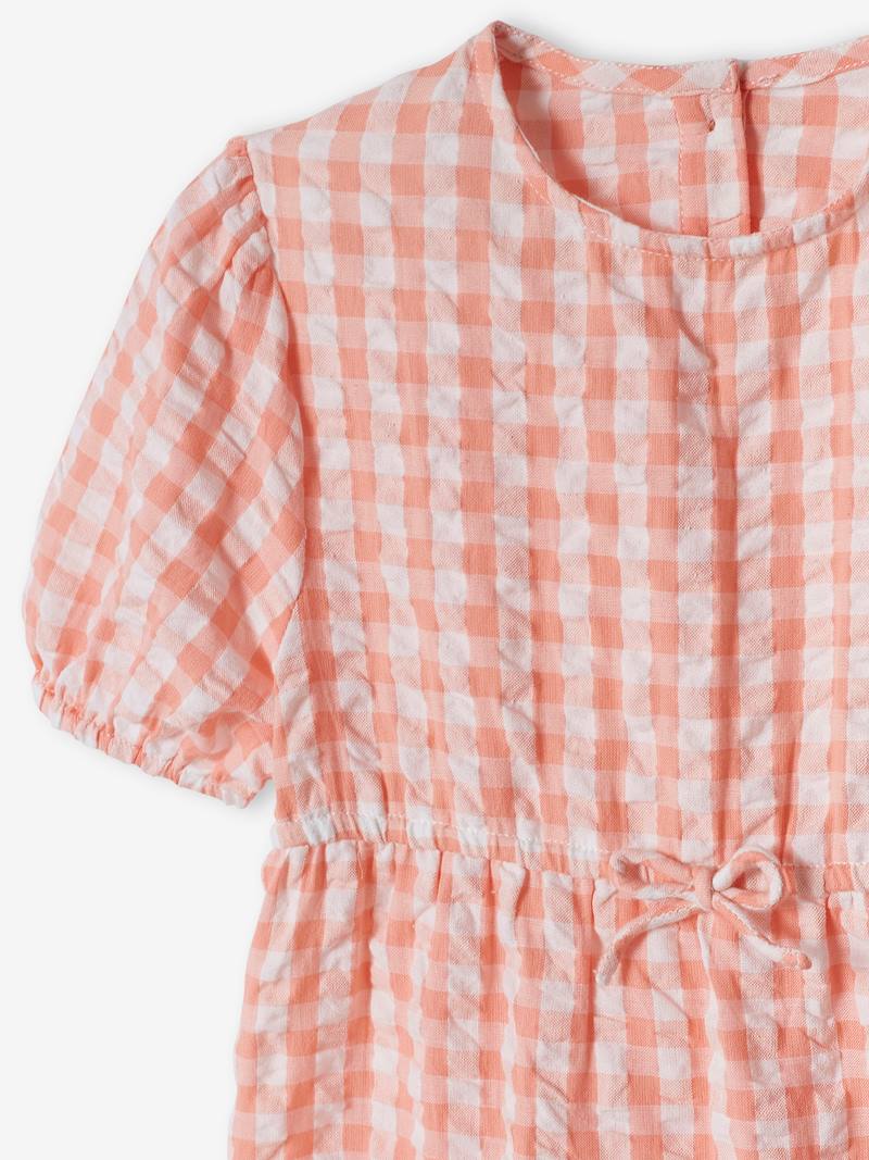 Combi-Short Fille Fleuri Vertbaudet - Viscose Fluide | Manches Volantées | Taille Élastiquée
