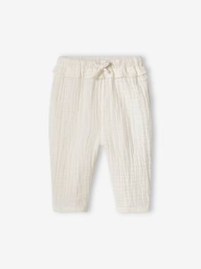 Pantalon en gaze de coton bébé  - vertbaudet enfant