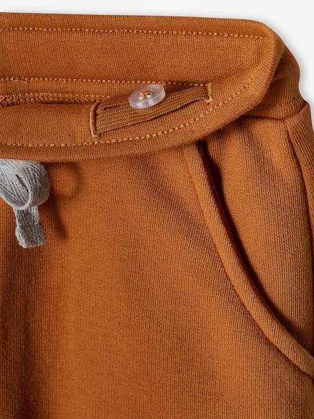 Bermuda garçon en molleton bleu chambray+kaki+marine grisé+noix de pécan - vertbaudet enfant 
