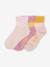 Pack of 3 Pairs of Rib Knit Socks for Girls old rose - vertbaudet enfant 