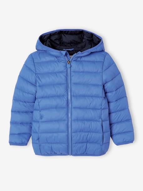 Lightweight Jacket with Recycled Polyester Padding & Hood for Boys BEIGE DARK SOLID WITH DESIGN+blue+green+GREY DARK SOLID WITH DESIGN+khaki+navy blue+petrol blue - vertbaudet enfant 