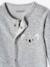 Pyjama bébé mixte velours animal personnalisable beige chiné+gris chiné - vertbaudet enfant 