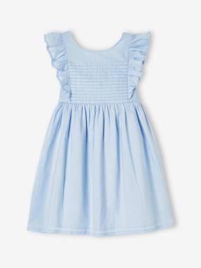 -Occasion Wear Frilly Dress with Open Back for Girls