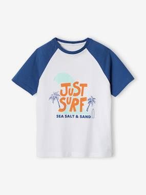T-Shirt with Graphic Motif & Raglan Sleeves for Boys  - vertbaudet enfant