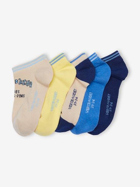 Pack of 5 Pairs of Socks for Boys blue - vertbaudet enfant 