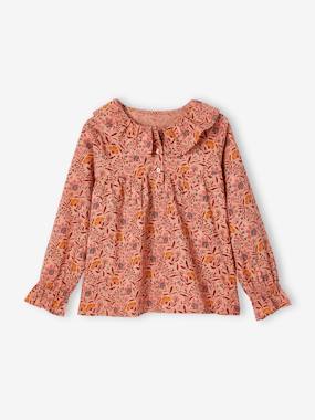 Girls-Blouses, Shirts & Tunics-Blouse with Floral Print, for Girls