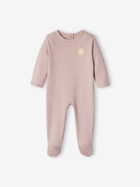 Pack of 3 Basic Sleepsuits in Interlock Fabric for Babies soft lilac - vertbaudet enfant 