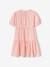 Frilly Dress with 3/4 Sleeves for Girls coral+ecru - vertbaudet enfant 