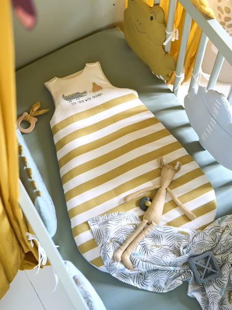 Striped Sleeveless Baby Sleeping Bag, Trek striped brown - vertbaudet enfant 