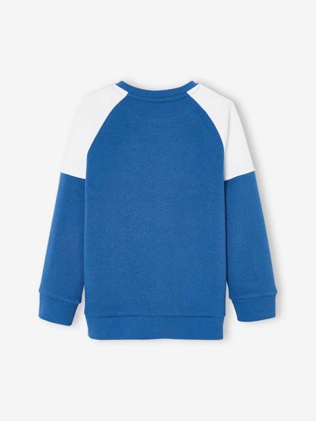 Team Brooklyn Colourblock Sports Sweatshirt for Boys pecan nut+royal blue - vertbaudet enfant 