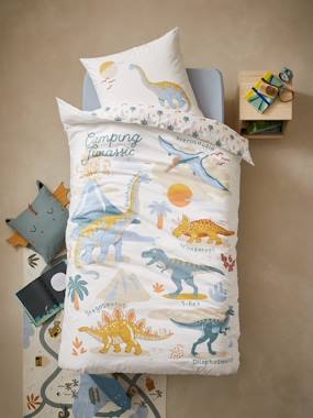 Bedding & Decor-Child's Bedding-Duvet Covers-Jurassic Camp Bed Linen Set for Children
