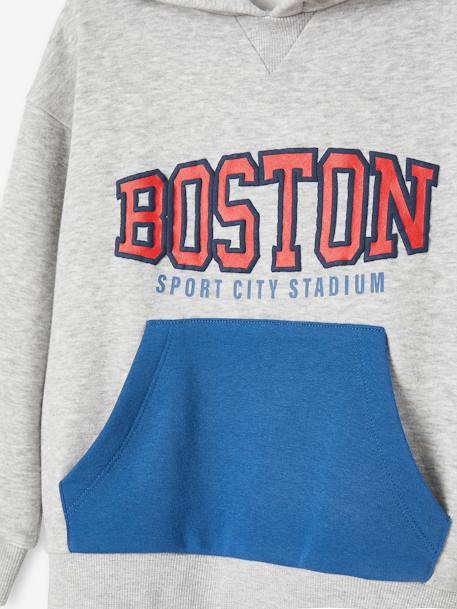 Sports Sweatshirt with Team Boston Motif for Boys marl grey - vertbaudet enfant 
