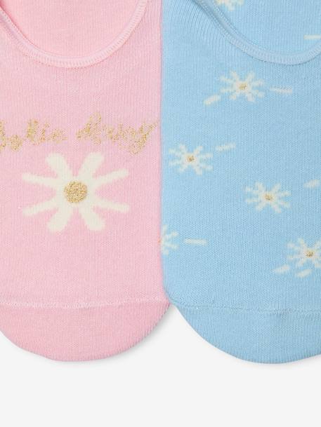 Pack of 2 Pairs of No-Show Socks for Girls rose - vertbaudet enfant 