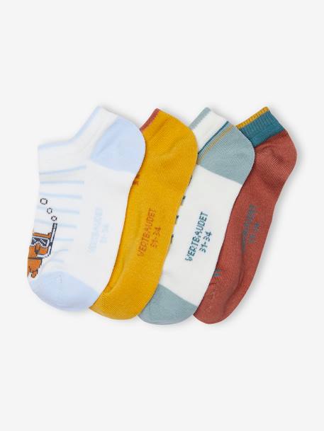 Pack of 4 Pairs of Socks for Boys yellow - vertbaudet enfant 