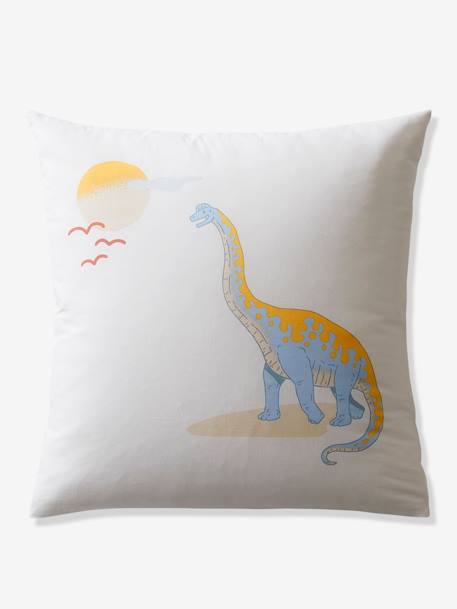Parure housse de couette enfant et taie d'oreiller JURASSIC CAMP blanc imprimé - vertbaudet enfant 