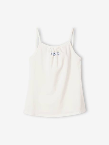 Pack of 3 Basics Tops with Thin Straps, for Girls peach+raspberry pink - vertbaudet enfant 