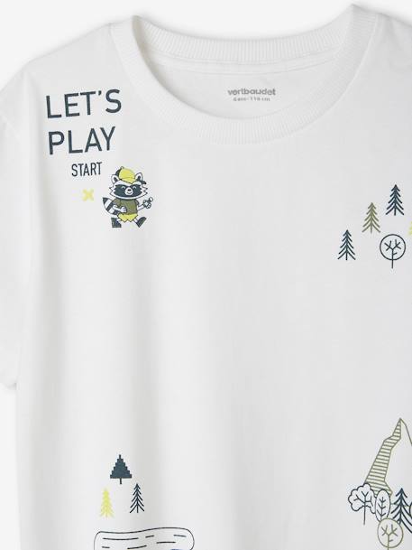 T-shirt ludique interactif géocaching garçon blanc - vertbaudet enfant 