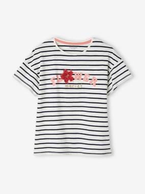 Girls-T-Shirt with Shaggy Rags Design & Iridescent Details for Girls