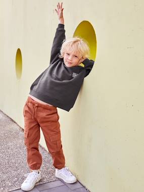 Pull-On Cargo-Type Trousers for Boys  - vertbaudet enfant