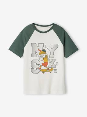 T-Shirt with Graphic Motif & Raglan Sleeves for Boys  - vertbaudet enfant