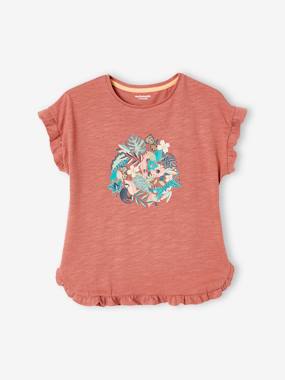 Girls-T-Shirt with Ruffle & Sequins for Girls