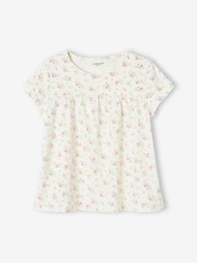 Girls-Blouse with Flowers for Girls